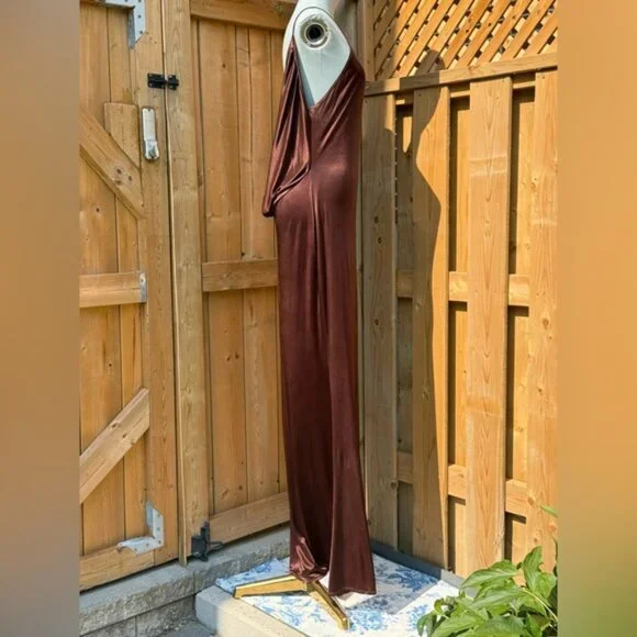 🆕 RAT & BOA 🧿 NWT Deia Slinky Little Brown Jersey Dress, Sz L US 8 - Picture 10 of 15